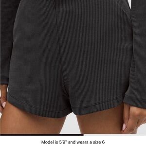 lululemon athletica Charcoal High Waist Shorts